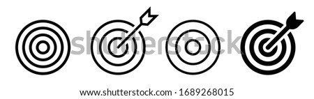 Goal. Set of goals.Target icon.Target, call, goal icon.Vector.