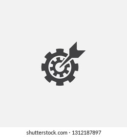 goal setting base icon. Simple sign illustration. goal setting symbol design. Can be used for web, print and mobile