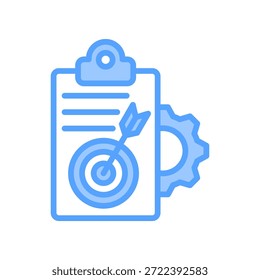 Icono de ajuste de objetivos azul Ilustración vectorial