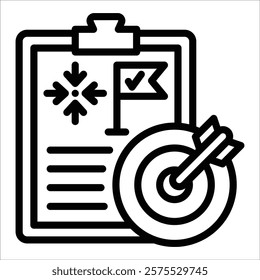Goal Setting Icon Element For Design