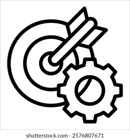 Goal Setting Icon Element For Design