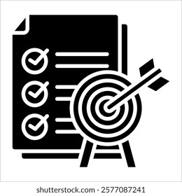Goal Setting Icon Element For Design