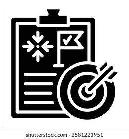 Goal Setting Icon Element For Design