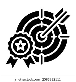 Goal Setting Icon Element For Design