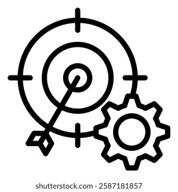 Goal Setting Icon Element For Design