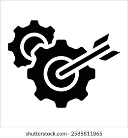 Goal Setting Icon Element For Design