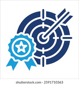 Goal Setting Icon Element For Design