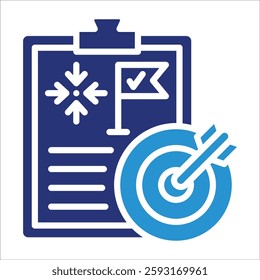 Goal Setting Icon Element For Design