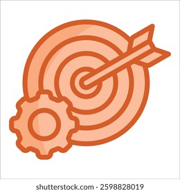 Goal Setting Icon Element For Design