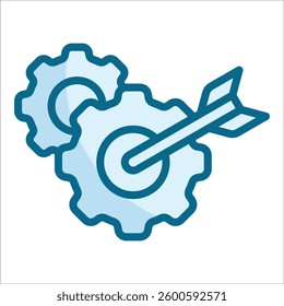 Goal Setting Icon Element For Design