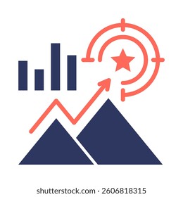 Goal Setting Icon Element for Design