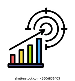 Goal Setting Icon Element for Design