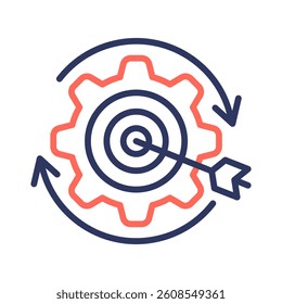 Goal Setting Icon Element for Design
