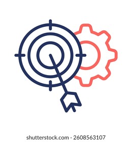 Goal Setting Icon Element for Design