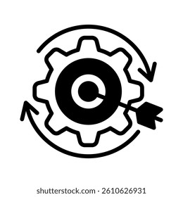 Goal Setting Icon Element for Design