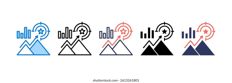 Goal Setting Icon Element for Design