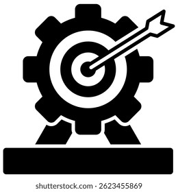 Goal Setting Icon Element for Design