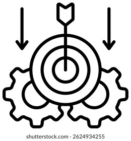 Goal Setting Icon Element For Design