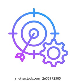 Goal Setting Icon Element For Design