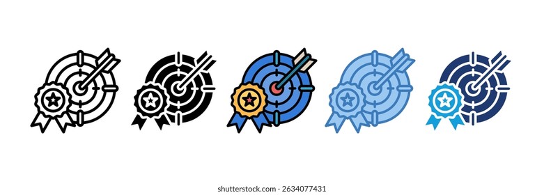 Goal Setting Icon Element For Design