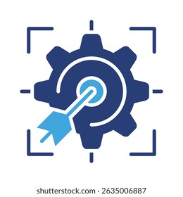 Goal Setting Icon Element for Design