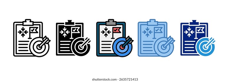 Goal Setting Icon Element For Design