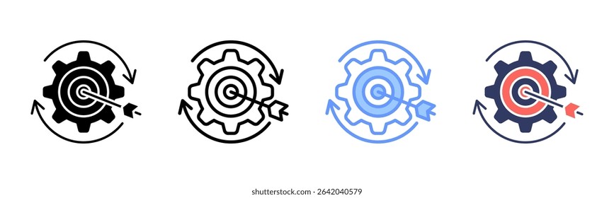 Goal Setting Icon Element for Design