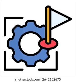 Goal Setting Icon Element For Design