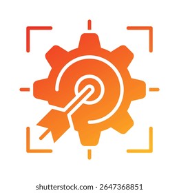 Goal Setting Icon Element for Design