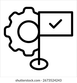 Goal Setting Icon Element For Design