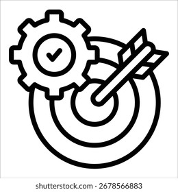 Goal Setting Icon Element For Design