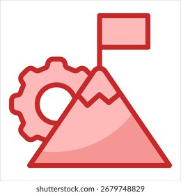 Goal Setting Icon Element For Design