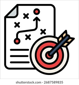 Elemento de icono de ajuste de objetivos para diseño