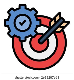 Goal Setting Icon Element For Design