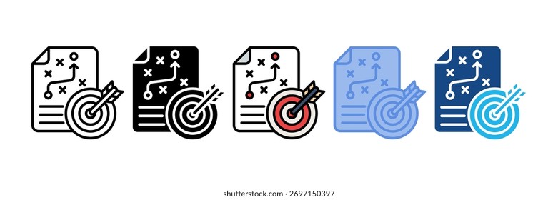 Goal Setting Icon Element For Design