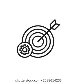 Goal setting icon Flat illustration sign