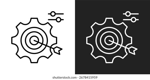 Goal Setting icon of a flat style vector