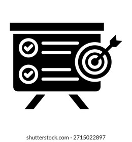 Ilustração do Vetor de Estilo de Glifo da Configuração de Meta