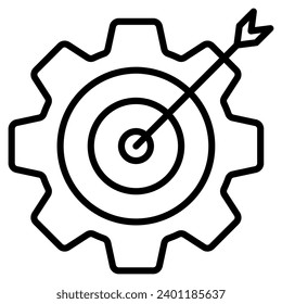 Ziellinie-Einstellung Symbol, Vektorgrafik