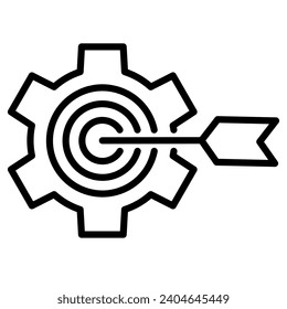 Goal Setting icon line vector illustration