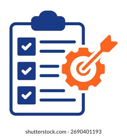 Icono de ajuste de objetivos Ilustración vectorial de color mixto