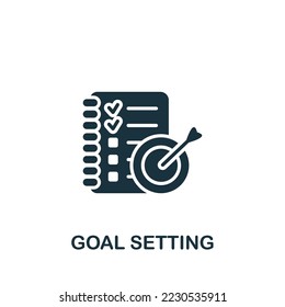 Goal Setting icon. Monochrome simple Talent Development icon for templates, web design and infographics