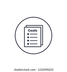 Goal setting icon on white