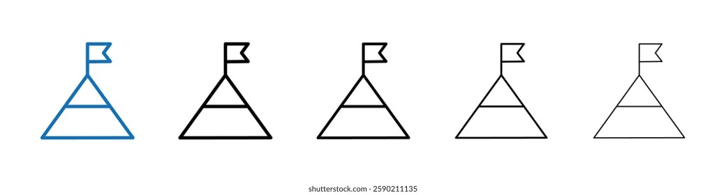 Goal setting icon Outline vector logo for web ui