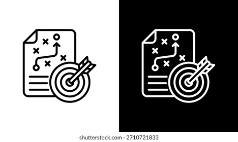 Ajuste de objetivos con diseño de conjunto de iconos