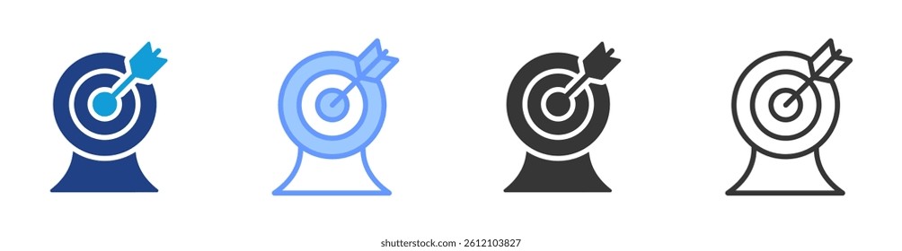 Goal Setting icon set multiple style collection