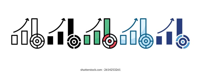 Goal Setting Icon Set Multiple Style Collection