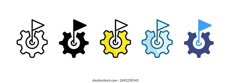 Goal Setting Icon Set Multiple Style Collection