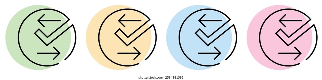 Goal setting icon set vector.