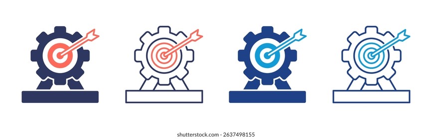 Goal Setting icon sheet multiple style collection